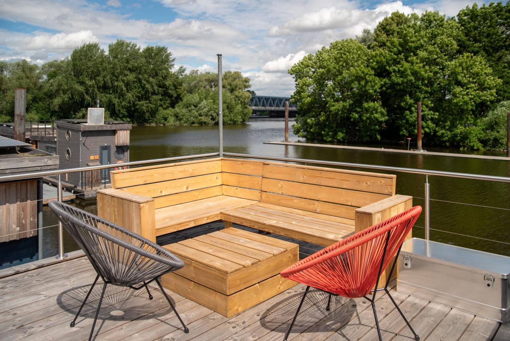 Hausboot Off Im Diamantgraben An Der Elbe Hotel Hamburgo Exterior foto